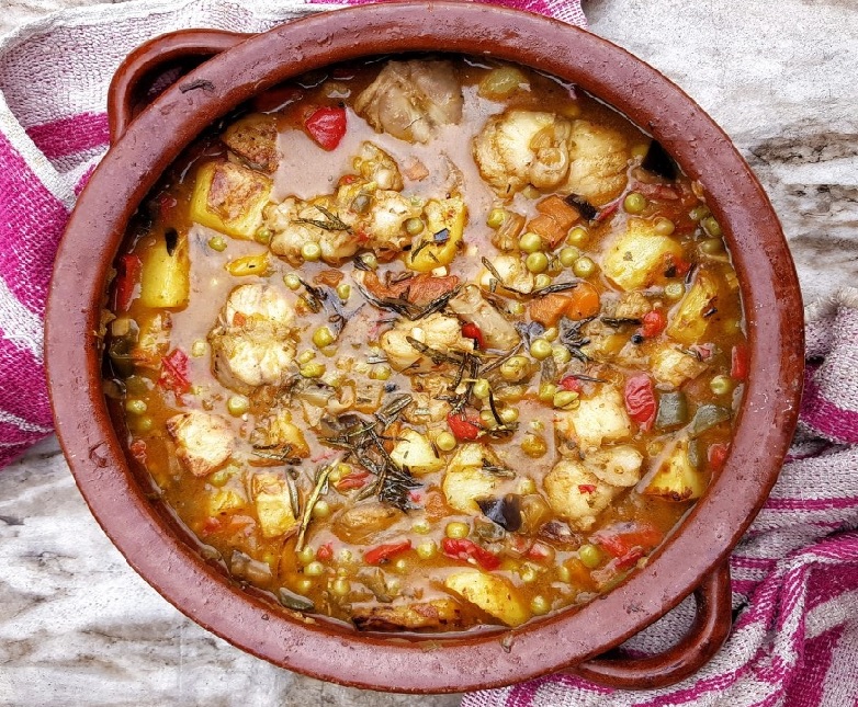 Tagine de rape con aceite de argán